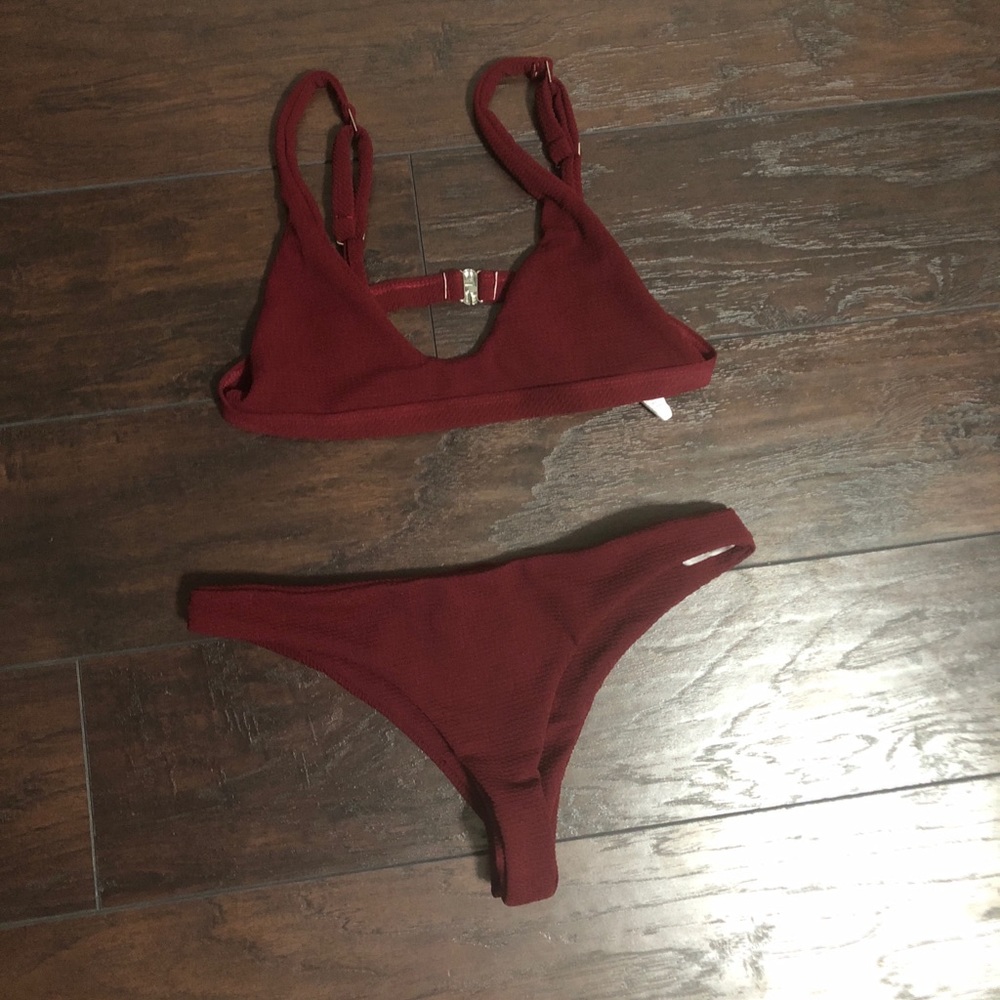 Wine Maroon Colored Bikini